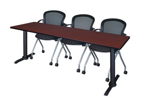Regency Cain 48 x 24 in. TBase Training Seminar Table & 2 Cadence Nesting Chairs