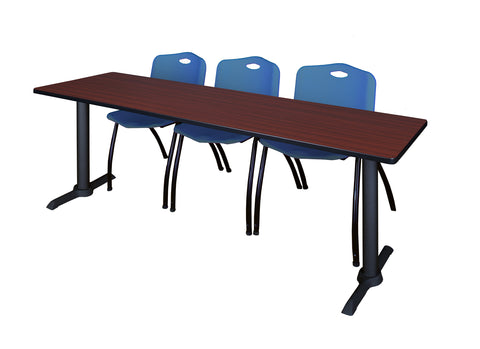 Regency Cain 48 x 24 in. TBase Training Seminar Table & 2 M Stack Chairs