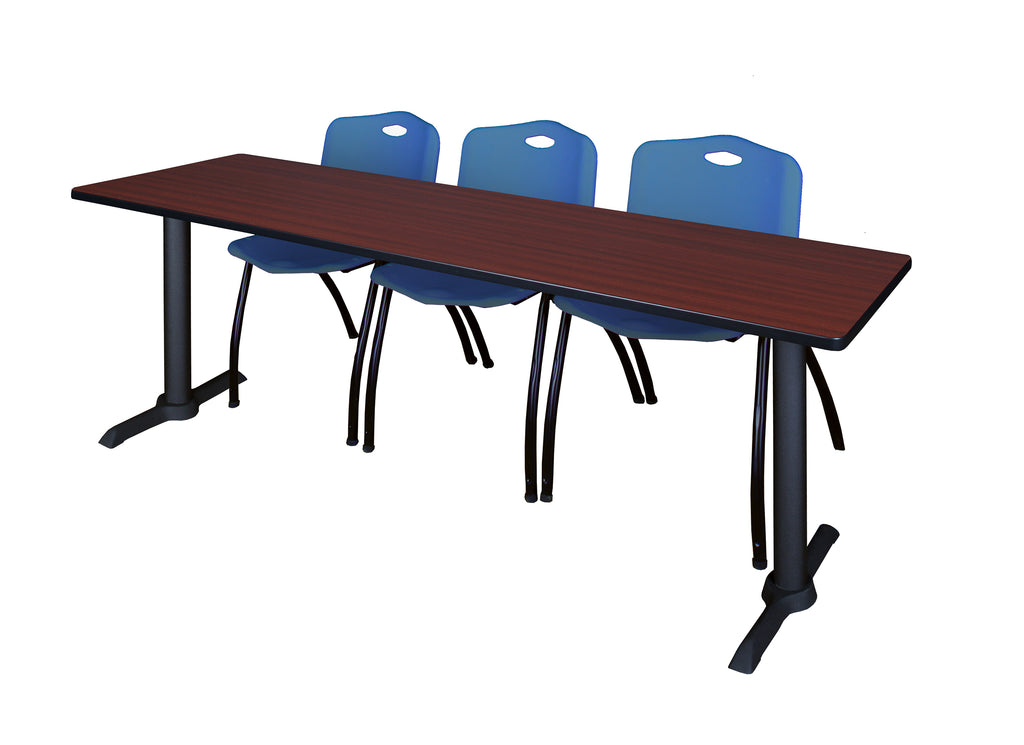 Regency Cain 48 x 24 in. TBase Training Seminar Table & 2 M Stack Chairs
