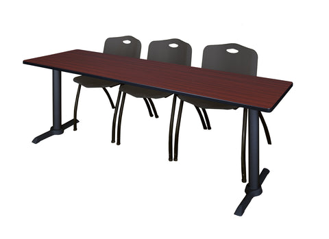Regency Cain 48 x 24 in. TBase Training Seminar Table & 2 M Stack Chairs