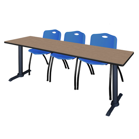Regency Cain 48 x 24 in. TBase Training Seminar Table & 2 M Stack Chairs