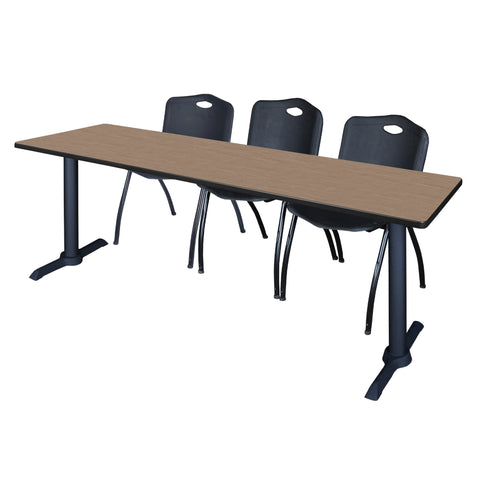 Regency Cain 48 x 24 in. TBase Training Seminar Table & 2 M Stack Chairs