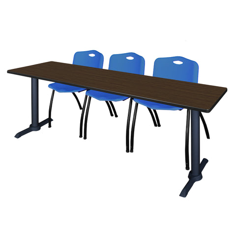 Regency Cain 48 x 24 in. TBase Training Seminar Table & 2 M Stack Chairs