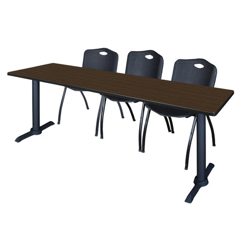 Regency Cain 48 x 24 in. TBase Training Seminar Table & 2 M Stack Chairs