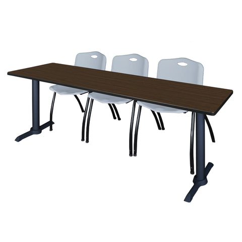 Regency Cain 48 x 24 in. TBase Training Seminar Table & 2 M Stack Chairs
