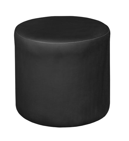 Logan Round Ottoman - 18, Modern Upholstered Pouf for Living Room, Bedroom, and Office - Stylish Accent Furniture, Soft Footstool, Multifunctional Ottoman Seat or Coffee Table