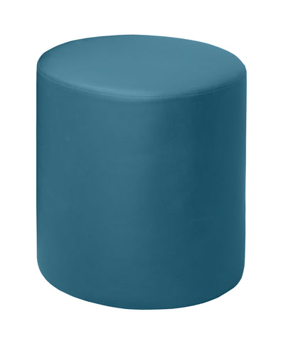 Logan Round Ottoman - 18, Modern Upholstered Pouf for Living Room, Bedroom, and Office - Stylish Accent Furniture, Soft Footstool, Multifunctional Ottoman Seat or Coffee Table