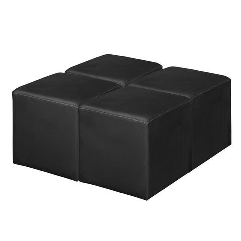 Jean Square Ottoman - 22, Modern Upholstered Pouf for Living Room, Bedroom, and Office - Stylish Accent Furniture, Soft Footstool, Multifunctional Ottoman Seat or Coffee Table