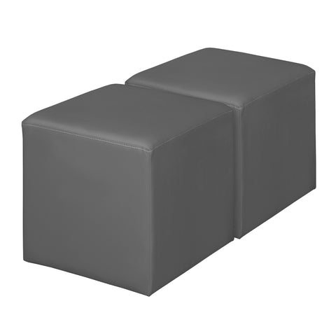 Jean Square Ottoman - 22, Modern Upholstered Pouf for Living Room, Bedroom, and Office - Stylish Accent Furniture, Soft Footstool, Multifunctional Ottoman Seat or Coffee Table