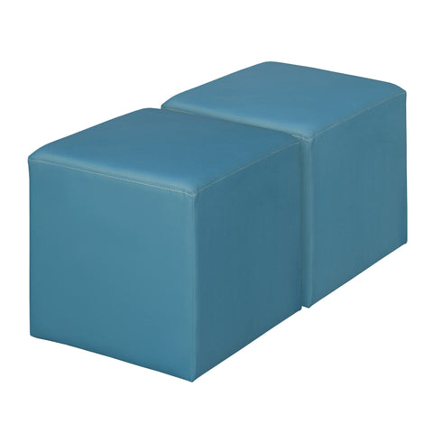 Jean Square Ottoman - 22, Modern Upholstered Pouf for Living Room, Bedroom, and Office - Stylish Accent Furniture, Soft Footstool, Multifunctional Ottoman Seat or Coffee Table