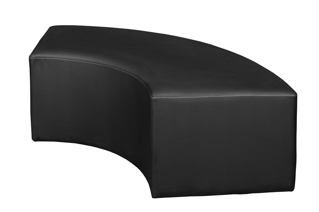 Regency Aurora Curved Vinyl Ottoman – Semi-Circle Upholstered Footrest & Accent Seat for Lounges, Living Rooms, Offices & Waiting Areas – Durable, Soft & Stylish Seating