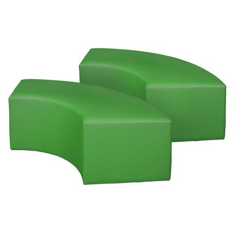 Regency Aurora Curved Vinyl Ottoman – Semi-Circle Upholstered Footrest & Accent Seat for Lounges, Living Rooms, Offices & Waiting Areas – Durable, Soft & Stylish Seating