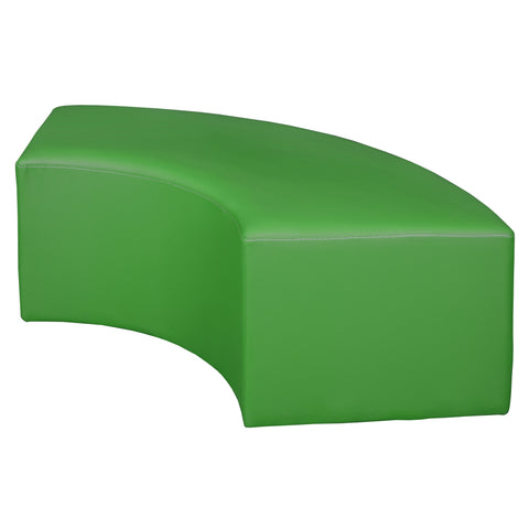 Regency Aurora Curved Vinyl Ottoman – Semi-Circle Upholstered Footrest & Accent Seat for Lounges, Living Rooms, Offices & Waiting Areas – Durable, Soft & Stylish Seating