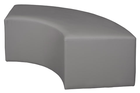 Regency Aurora Curved Vinyl Ottoman – Semi-Circle Upholstered Footrest & Accent Seat for Lounges, Living Rooms, Offices & Waiting Areas – Durable, Soft & Stylish Seating