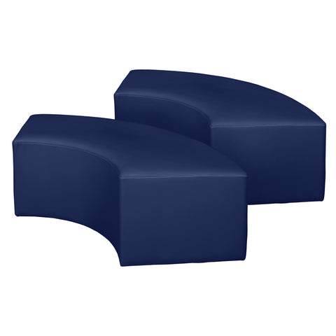 Regency Aurora Curved Vinyl Ottoman – Semi-Circle Upholstered Footrest & Accent Seat for Lounges, Living Rooms, Offices & Waiting Areas – Durable, Soft & Stylish Seating