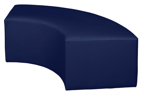 Regency Aurora Curved Vinyl Ottoman – Semi-Circle Upholstered Footrest & Accent Seat for Lounges, Living Rooms, Offices & Waiting Areas – Durable, Soft & Stylish Seating