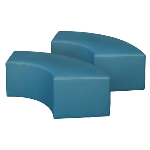 Regency Aurora Curved Vinyl Ottoman – Semi-Circle Upholstered Footrest & Accent Seat for Lounges, Living Rooms, Offices & Waiting Areas – Durable, Soft & Stylish Seating