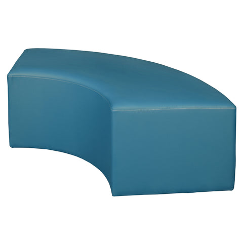 Regency Aurora Curved Vinyl Ottoman – Semi-Circle Upholstered Footrest & Accent Seat for Lounges, Living Rooms, Offices & Waiting Areas – Durable, Soft & Stylish Seating