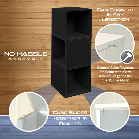 Ebony Black / Full Size 3 Pack