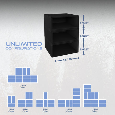 Ebony Black / Half Size 3 Pack