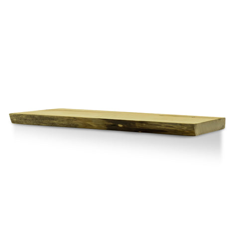 Niche Islander Live Edge Floating Shelf - Real Wood, USA Made with Invisible Brackets for Wall Decor and Display, All-Natural Rustic Aesthetic