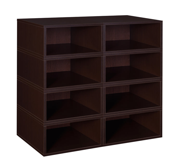 Niche Cubo Storage Organizer Open Bookshelf Set- 8 Half Size Cubes