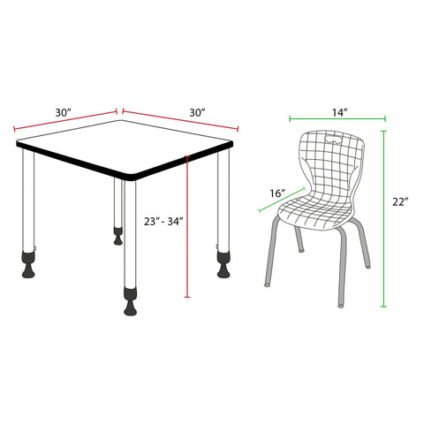 Mahogany / Black / Black / 30 x 30