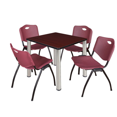 Mahogany / Chrome / Burgundy / 30 x 30
