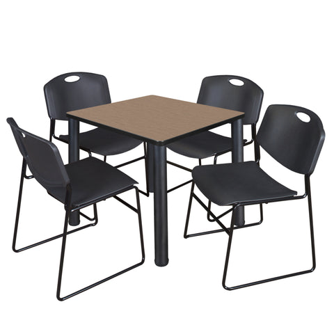 Noble Oak / Black / Black / 30 x 30