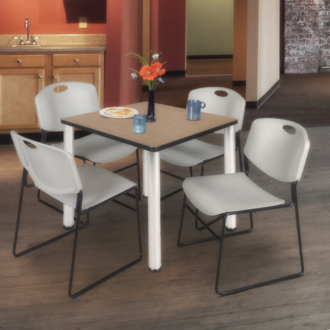 Noble Oak / Chrome / Grey / 30 x 30