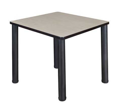 Regency Kee 30 in. Square Breakroom Table Top Black Legs