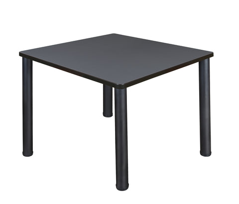 Regency Kee 30 in. Square Breakroom Table Top Black Legs