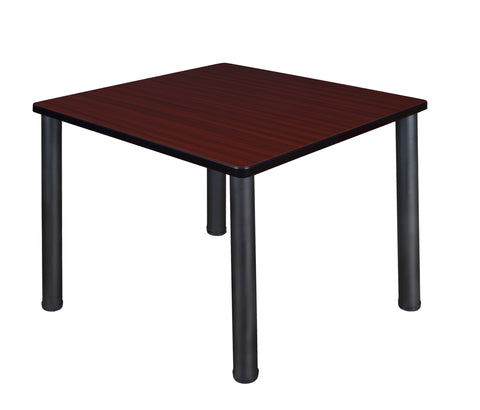 Regency Kee 30 in. Square Breakroom Table Top Black Legs