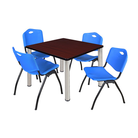 Mahogany / Chrome / Blue / 36 x 36