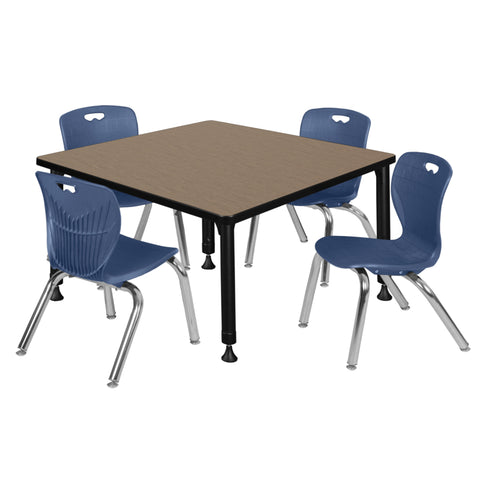 Noble Oak / Black / Blue / 36 x 36