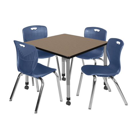 Noble Oak / Grey / Blue / 36 x 36