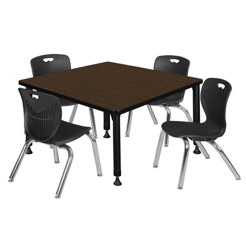 Neo Walnut / Black / Black / 36 x 36