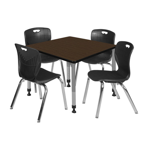 Neo Walnut / Grey / Black / 36 x 36