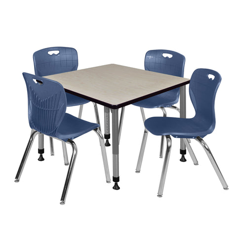 Maple / Grey / Blue / 36 x 36