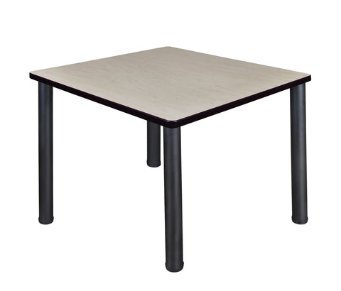 Regency Kee 30 in. Square Breakroom Table Top Black Legs