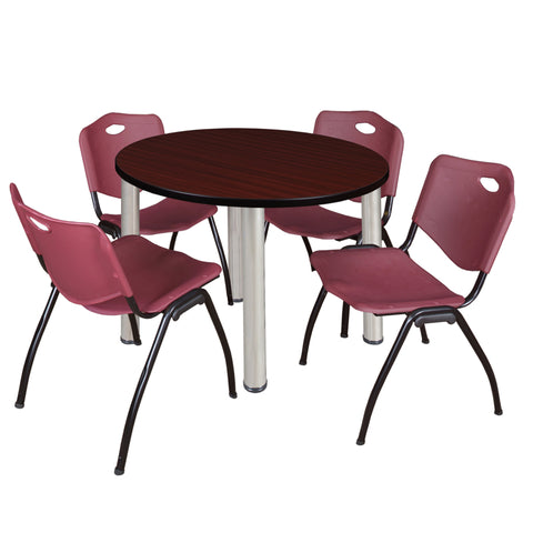 Mahogany / Chrome / Burgundy / 36 x 36