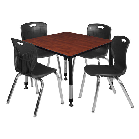 Cherry / Black / Black / 42 x 42
