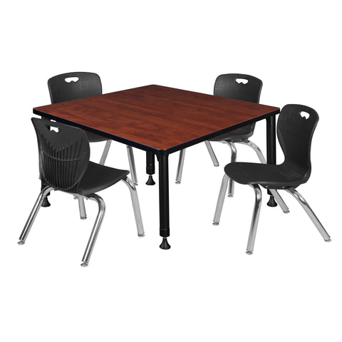 Cherry / Black / Black / 42 x 42
