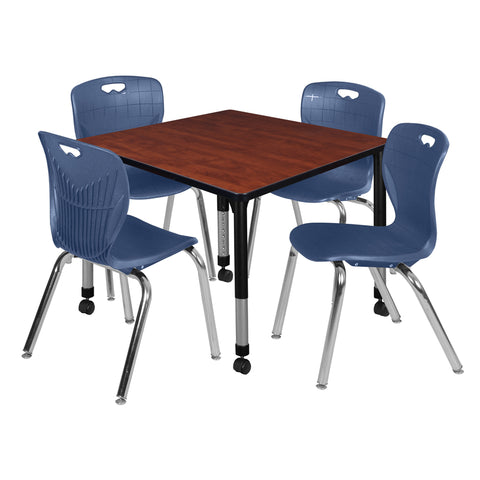Cherry / Black / Blue / 42 x 42