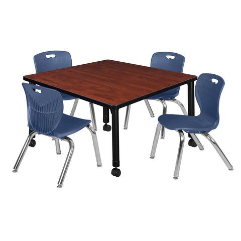 Cherry / Black / Blue / 42 x 42
