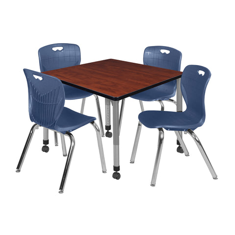 Cherry / Grey / Blue / 42 x 42