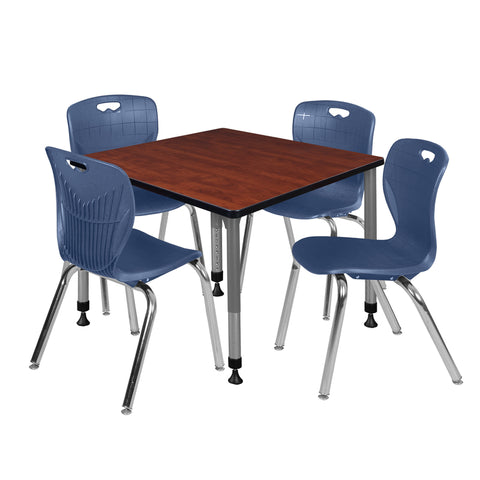 Cherry / Grey / Blue / 42 x 42