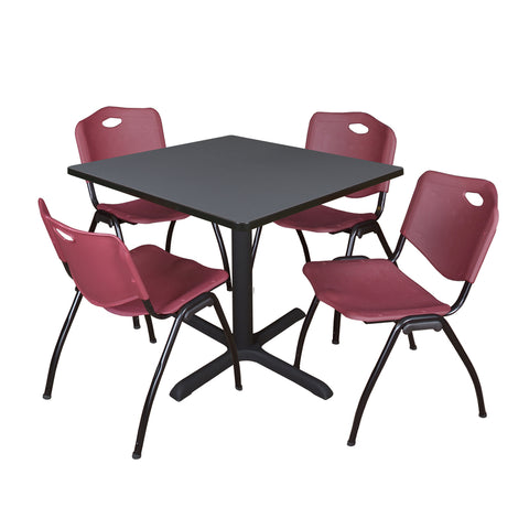 Burgundy|Grey / 42 x 42