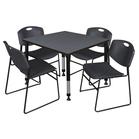 Grey / Black / Black / 42 x 42