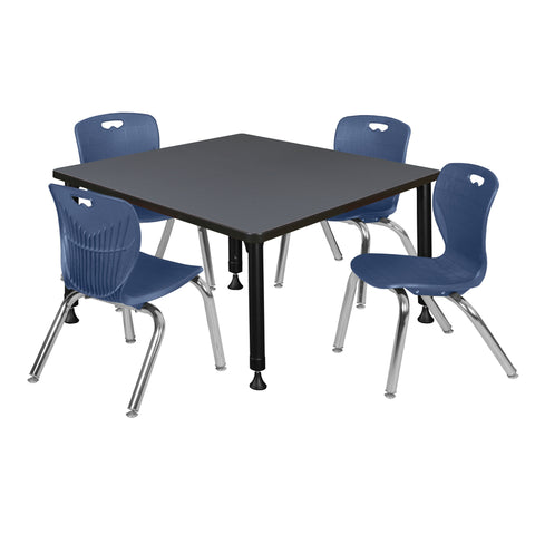 Grey / Black / Blue / 42 x 42